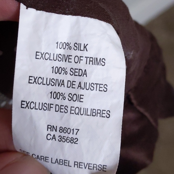 Bebe Silk Vintage 90s Sheer Cover Kimono Wrap Top Beaded Brown - Picture 8 of 8